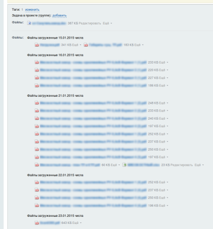 Загруженные файлы в задаче