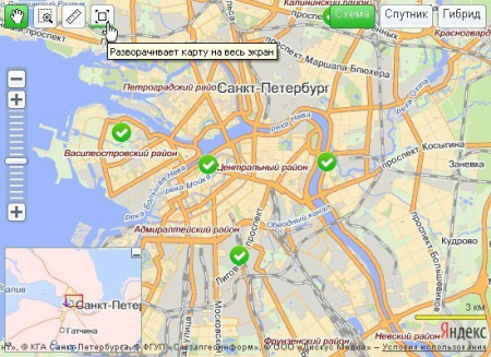 Яндекс.Карта сети торговых точек